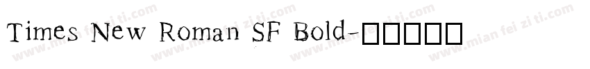 Times New Roman SF Bold字体转换